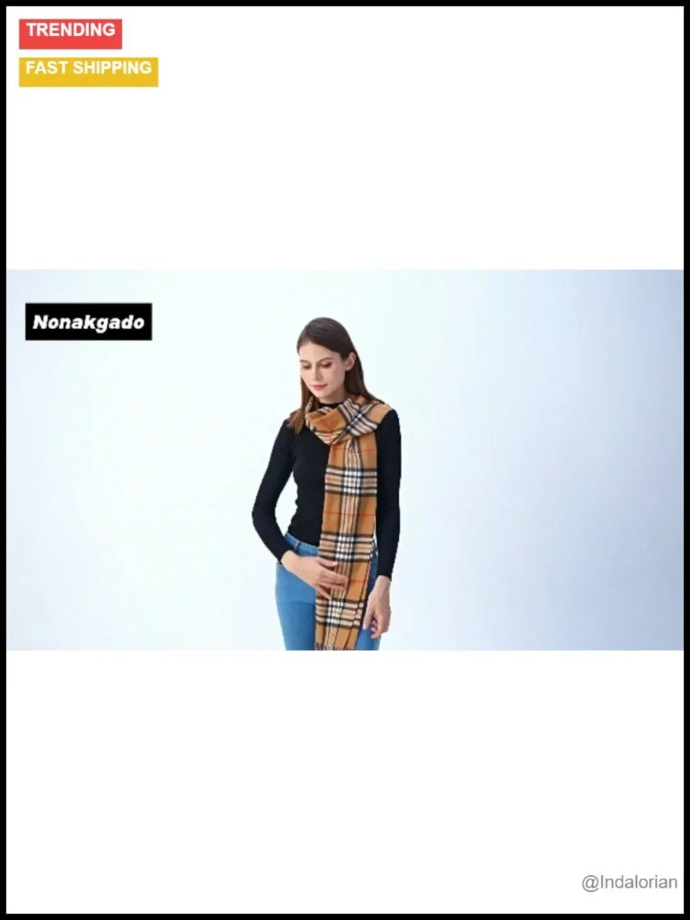 Unisex Classic Tartan Plaid Winter Scarf - Soft Viscose Blend, Lightweight, 13